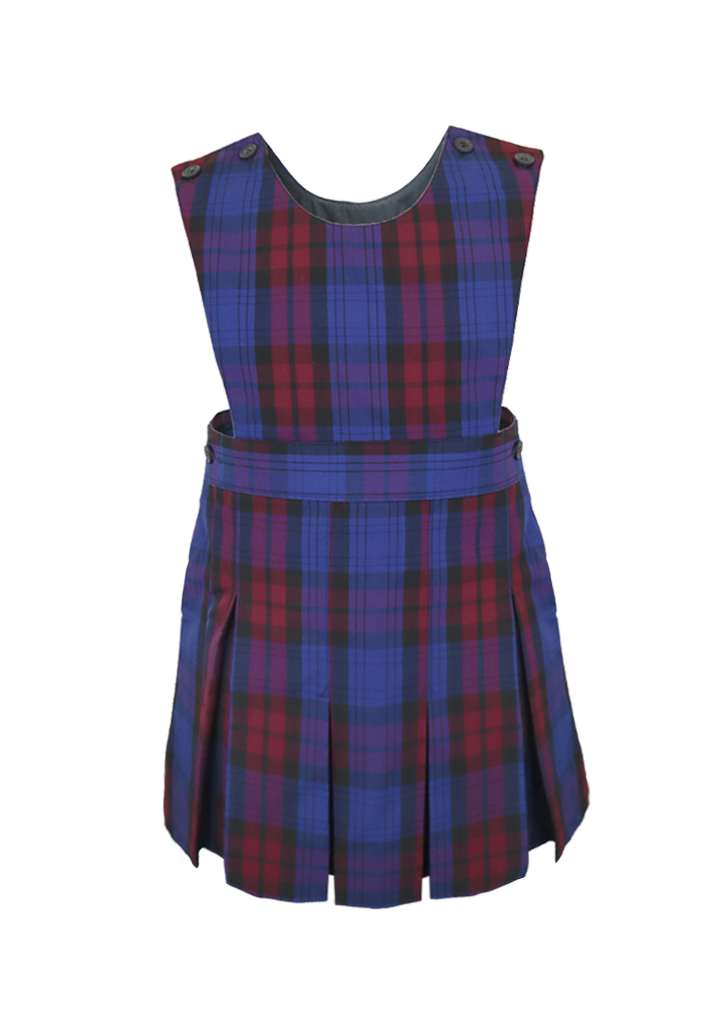 St Joseph's Balclutha Pinafore Blue/Red Tartan Kids